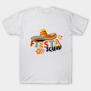 Fiesta Squad Sombrero Mexico Party Cinco De Mayo Matching T-Shirt